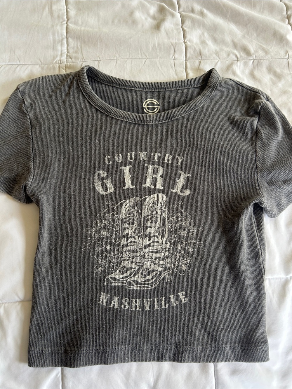 Country Graphic Tee - Charcoal